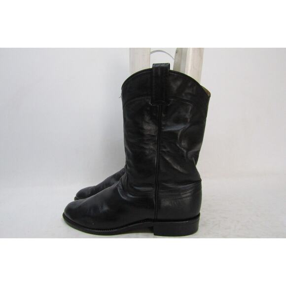 Evenin Star Mens Size 8.5 D Black Leather Cowboy Western Roper Boots main image 7